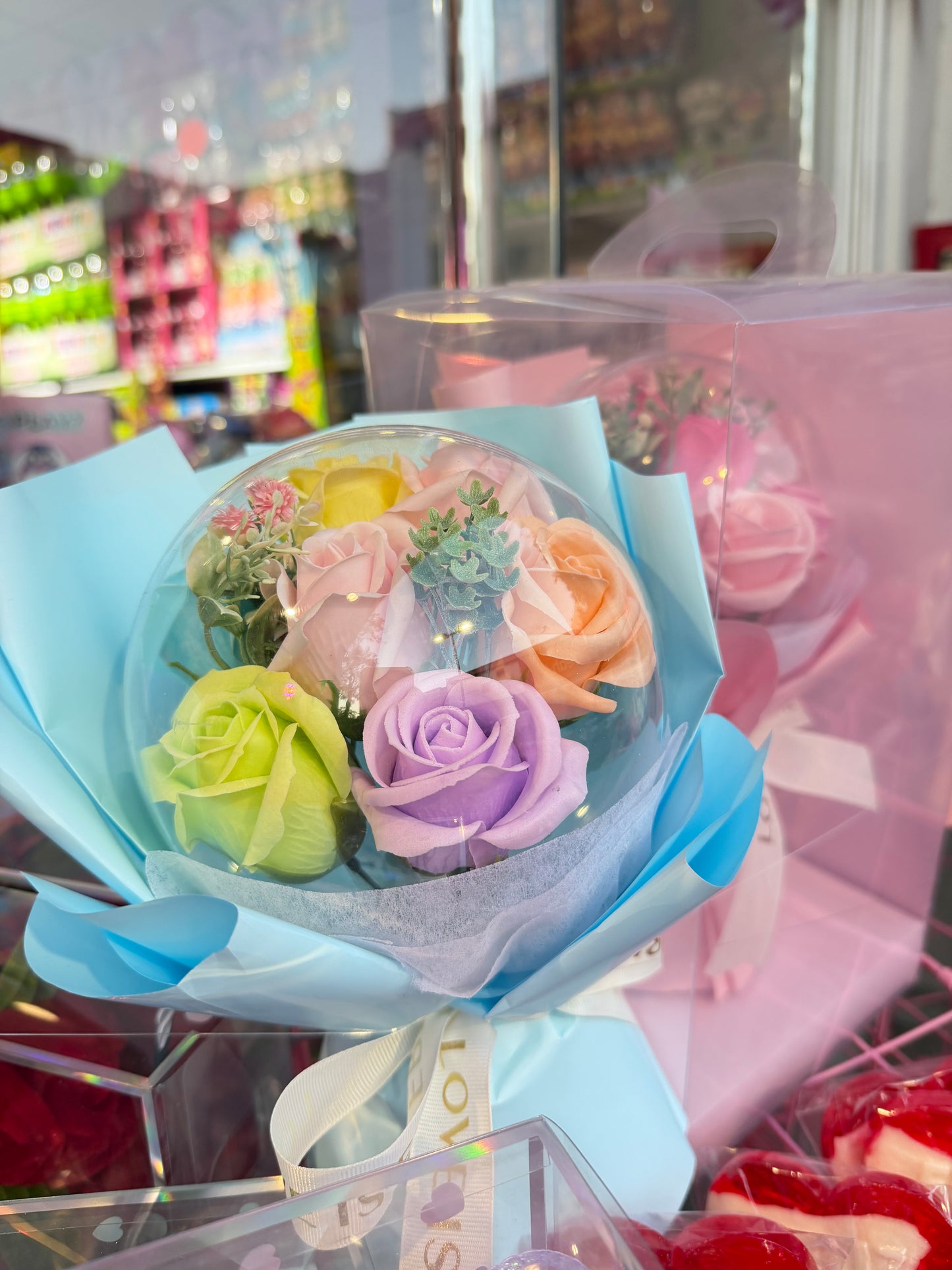 Ramo cúpula cajita plástica