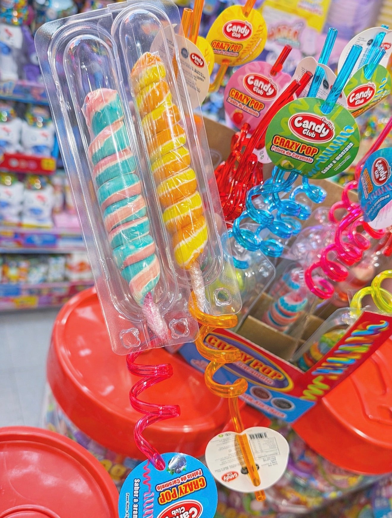 20 caramelos con palito de bombilla reutilizable