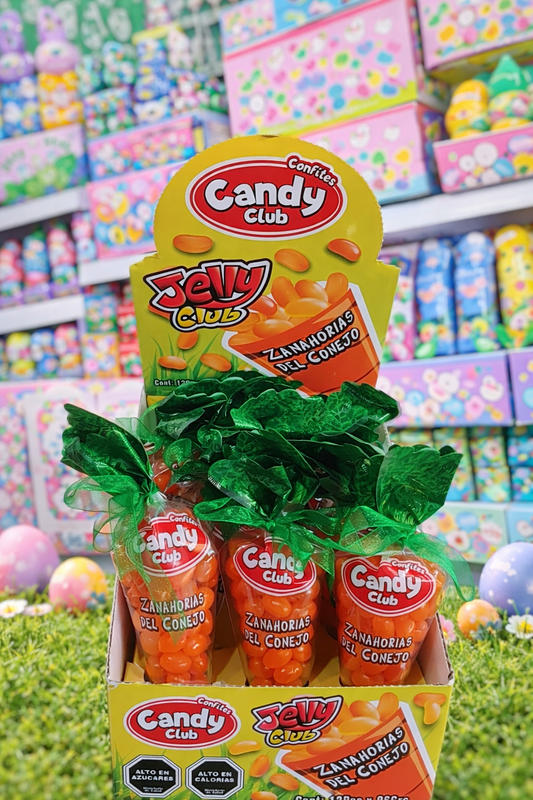 12 zanahorias rellenas de caramelo jelly