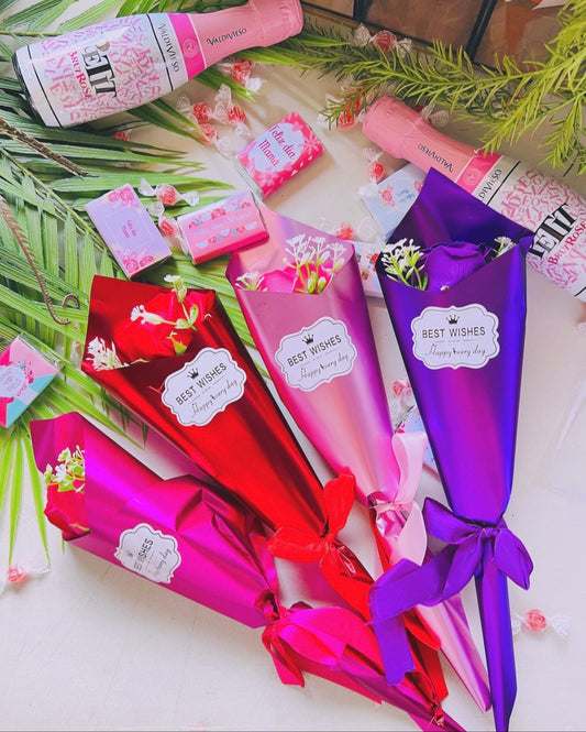 18 rosas de jabón en hermoso envoltorio