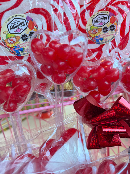 Paquete envase de corazón dulcero (6 uni) NO INCLUYE caramelos