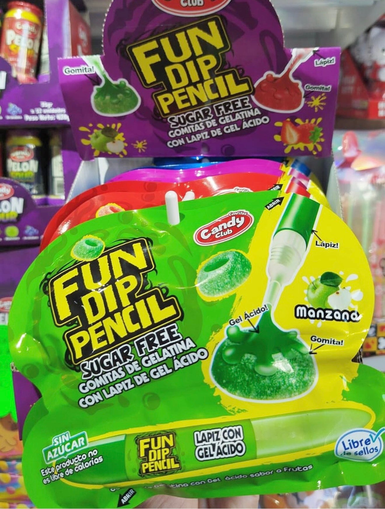 Caja de 12 fun dip Pencil