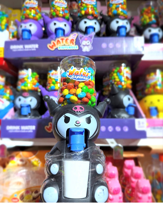 12 dispensadores de agua kuromi 2 colores con dulces de regalo