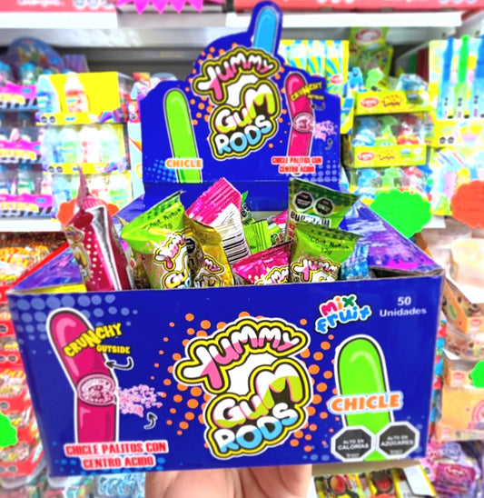 50 chicles con centro ácido